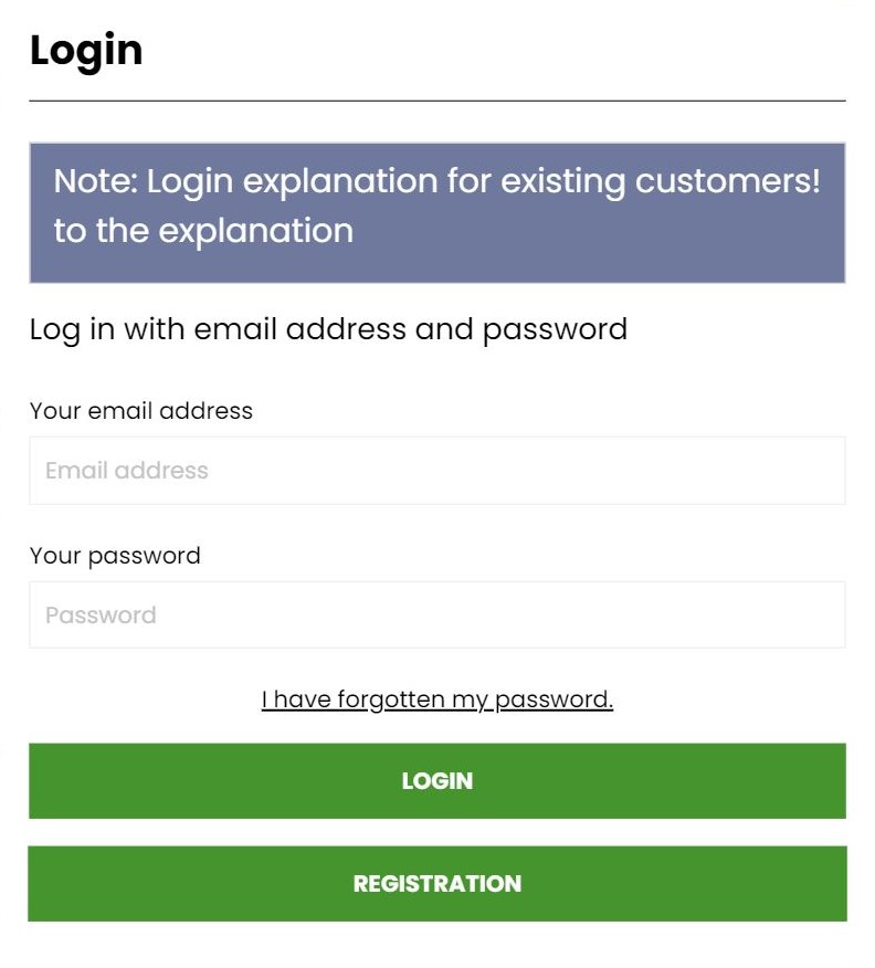 Explanation for existing customers Login